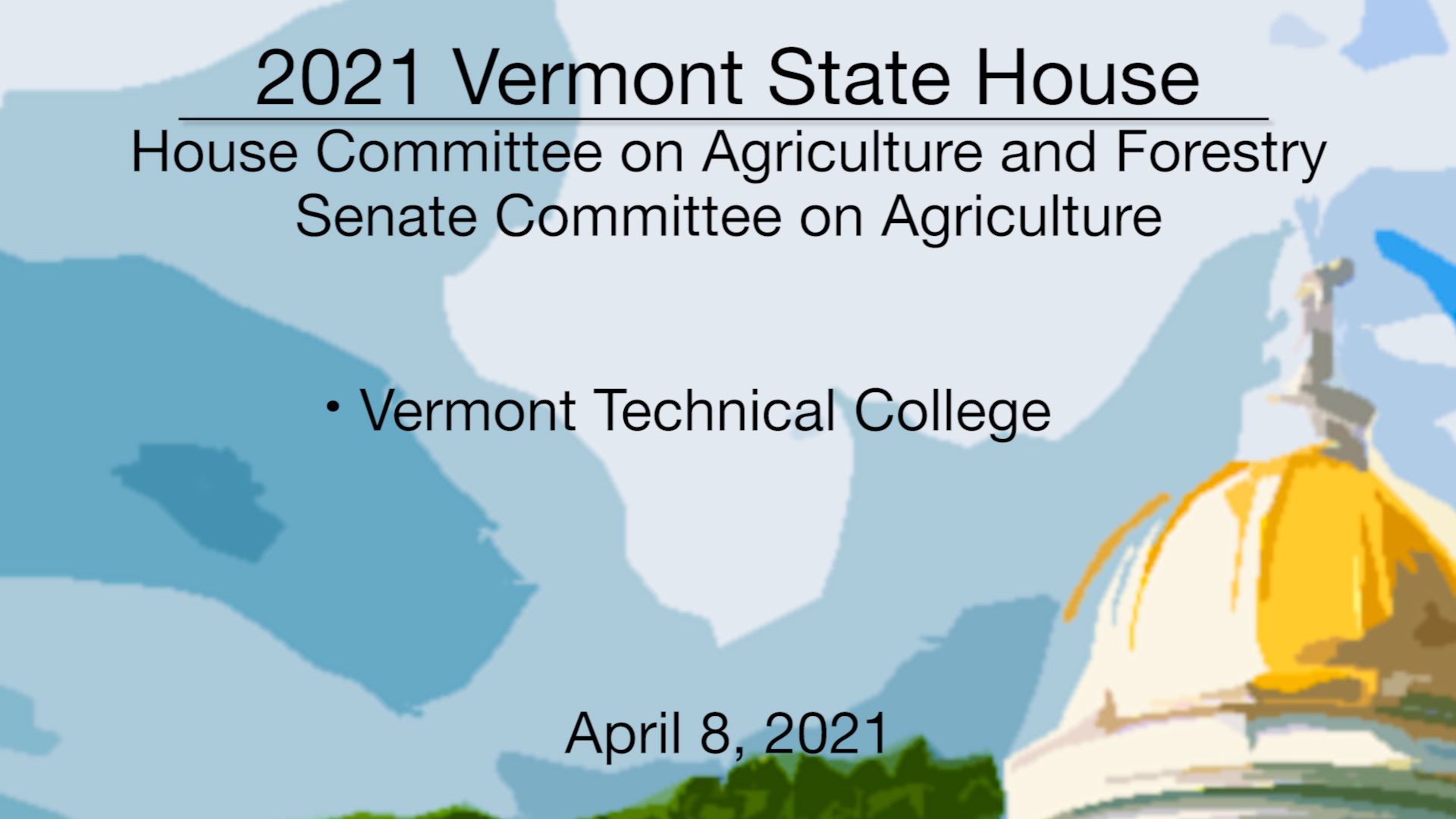 Vermont Technical College 4/8/2021 Onion River Community Access Media