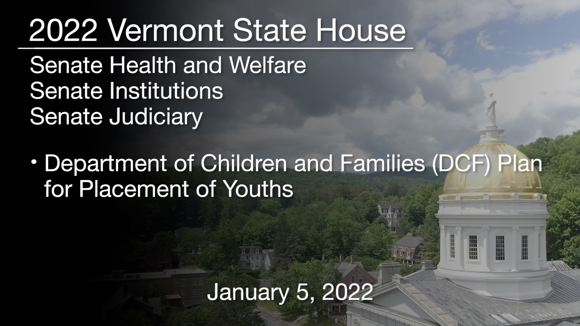 Department of Children and Families (DCF) Plan for