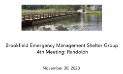 Brookfield Emergency Management Shelter Group - Emergency Shelter: Brookfield, Braintree, and Randolph 11/30/2023