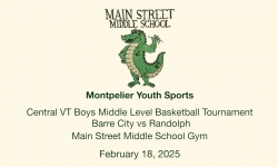 Montpelier Youth Sports - Central Vermont Boys Middle Level Basketball Tournament: Barre City vs Randolph 2/18/2025