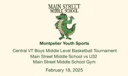 Montpelier Youth Sports - Central Vermont Boys Middle Level Basketball Tournament: Montpelier vs U-32 2/18/2026