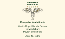 Montpelier Youth Sports - Varsity Boys Ultimate Frisbee vs Middlebury 4/13/2026