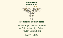 Montpelier Youth Sports - Varsity Boys Ultimate Frisbee vs Colchester 5/1/2026