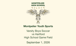 Montpelier Youth Sports - Varsity Boys Soccer vs Hartford 9/1/2026