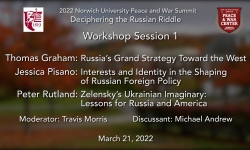 Norwich University Peace and War Center - 2022 Peace and War Summit: Workshop Session 1 3/21/2022