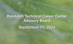 Randolph Technical Career Center School Board - September 11, 2024 [RTCC]