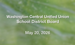 Washington Central Unified Union School District - May 20, 2026 [WCUUSDB]