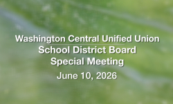 Washington Central Unified Union School District - Special Meeting June 10, 2026 [WCUUSD