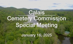 Calais Cemetery Commission - January 16, 2025 [CCC]
