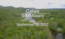 Calais Selectboard - September 26, 2022