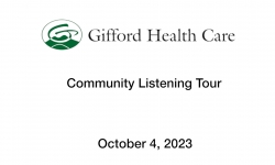 Gifford Health Care - Community Listening Tour 10/4/2023