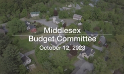 Middlesex Budget Committee - October 12, 2023 [MBC]