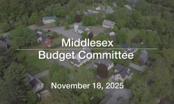 Middlesex Budget Committee - November 18, 2025 [MBC]