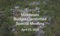 Middlesex Budget Committee - Special Meeting April 23, 2026 [MBC]