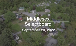 Middlesex Selectboard - September 20, 2022