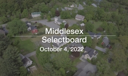 Middlesex Selectboard - October 4, 2022