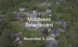 Middlesex Selectboard - November 3, 2025 [MSB]