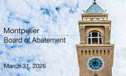 Montpelier Board of Abatement - March 31, 2026 [MBA]