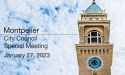 Montpelier City Council - Special Meeting January 27, 2023