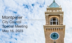 Montpelier City Council - Special Meeting May 16, 2023