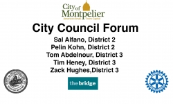 Montpelier Rotary and The Bridge  - Montpelier City Council Forum 2/27/2023