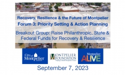 Forum 3: Setting Priorities for Action -  Raise State, Federal and Philanthropic Funds for Recovery and Resilience 9/7/2023