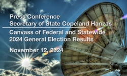 Press Conference - Secretary of State Copeland Hanzas - Canvass of Federal and Statewide 2024 General Election Results 11/12/2024