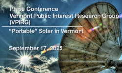 Press Conference - Vermont Public Interest Research Group - Portable Solar in Vermont 9/17/2025