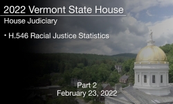 Vermont State House - H.546 Racial Justice Statistics Part 2 2/23/2022