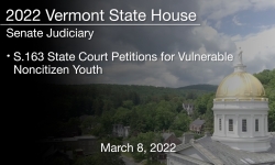 Vermont State House - S.163 State Court Petitions for Vulnerable Noncitizen Youth 3/8/2022