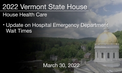 Vermont State House - Update on Hospital Emergency Department Wait Times 3/30/2022