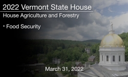 Vermont State House - Food Security 3/31/2022