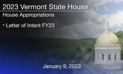 Vermont State House - Letter of Intent FY2023 1/9/2023