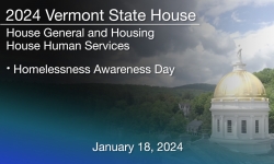 Vermont State House - Homelessness Awareness Day 1/18/2024