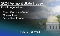 Vermont State House - Flood Recovery/Relief, Current Use, Agriculture Issues 2/6/2024