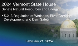 Vermont State House - S.213 Regulation of Wetlands, River Corridor Development, and Dam Safety 2/21/2024