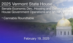 Vermont State House - Cannabis Roundtable 2/19/2025