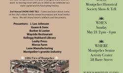 Montpelier Historical Society 2nd Annual Show & Tell