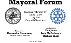 Montpelier Rotary & The Bridge present Montpelier Mayoral Forum 2/27/2023 LIVE 12:30PM