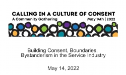 Calling in a Culture of Consent - Building Consent, Boundaries, Bystanderism in the Service Industry 5/14/2022
