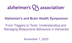 Alzheimer's Association - Vermont Chapter - Alzheimer's and Brain Health Symposium: Keynote 11/7/2025