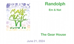 Make Music Day Vermont - Randolph - Em & Nat at the Gear House 6/21/2024