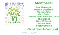 Make Music Day Vermont - Montpelier - June 21, 2023