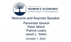 25th Women’s Economic Opportunity Conference - Welcome and Keynote Speaker 10/1/2022