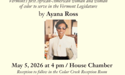 Portrait Unveiling Celebrates the First African-American Woman to Serve in the VT Legislature