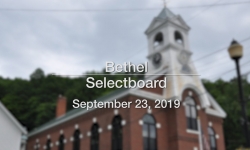 Bethel Selectboard - September 23, 2019