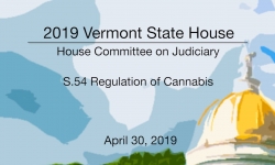 Vermont State House - H.54 Regulation of Cannabis 4/30/19