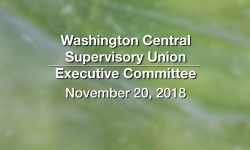 Washington Central Supervisory Union - Executive Committee Meeting 11/20/18