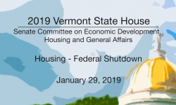 Vermont State House - Housing - Federal Shutdown 1/29/19
