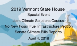 Vermont State House Special Event - Joint Climate Solutions Caucus 4/4/19